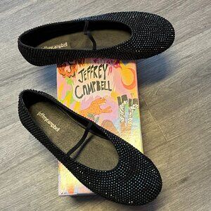 Jeffrey Campbell Moira Ballet Embellished Dancer J Flat, Women's 10, NEW